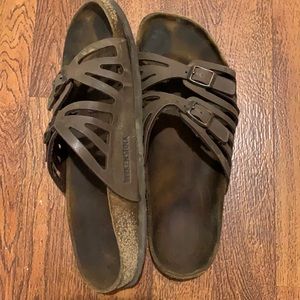 Brown leather Birkenstock 8 1/2